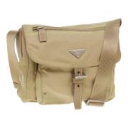 Prada Vintage Pre-owned Nylon prada-vskor Beige, Dam