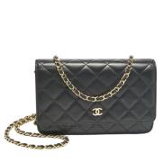 Chanel Vintage Pre-owned Laeder plnbcker Black, Dam