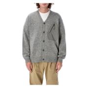 And Wander Grå Stickad Kofta Aw24 Gray, Herr