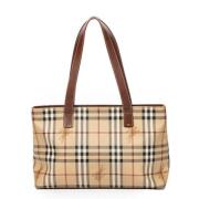 Burberry Vintage Pre-owned Belagd canvas totevskor Brown, Dam