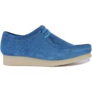 Clarks Blå Wallabee Skor Herr Blue, Herr