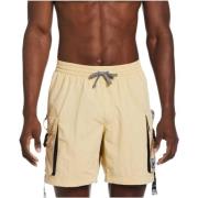 Nike Lila Logo Tape Badshorts Beige, Herr