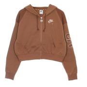 Nike Oversized Lättvikts Zip Hoodie Mineral Lera/Röd/Rosa Brown, Herr