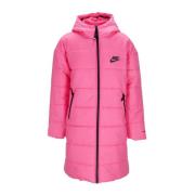 Nike Lång Dunjacka Huva Parkas Dam Pink, Dam