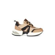 Alexander Smith Chunky Marble Sneakers med Laminerade Inlägg Beige, Da...