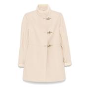 Fay Beige Virginia Coat med filtad textur Beige, Dam