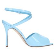 Manolo Blahnik Sandaler Clear Blue Blue, Dam