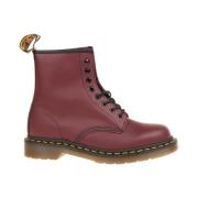 Dr. Martens Slät Körsbärsröda Läderstövlar Red, Herr