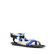 Emilio Pucci Multifärgade Vadderade Sandaler Blue, Dam