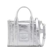 Marc Jacobs Metallisk Liten Toteväska - Silver Gray, Dam