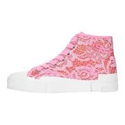 ASH Ghibly Lace High-Top Sneakers Pink, Dam