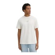 Tommy Jeans Broderad logotyp t-shirt - Signature White, Herr