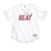 Mitchell & Ness NBA Wordmark Mesh V-Neck Tröja White, Herr