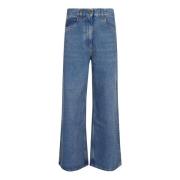 Etro Blåvida Jeans för Kvinnor Blue, Dam