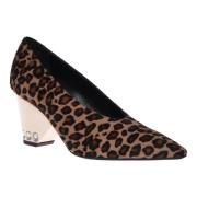 Baldinini Pumps i leopardmönstrad ponnyskinn Multicolor, Dam