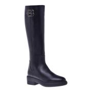 Baldinini Boots in black leather Black, Dam