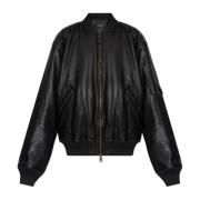 Balenciaga Läderjacka typ bomber Black, Dam