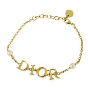 Dior Vintage Pre-owned Metall armband Yellow, Dam