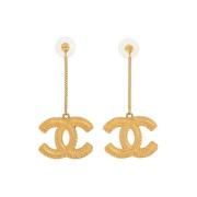 Chanel Vintage Pre-owned Guld rhngen Yellow, Dam