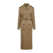 Saint Laurent Neutral Trench Coat Aw24 Beige, Dam