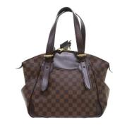 Louis Vuitton Vintage Pre-owned Canvas axelremsvskor Brown, Dam