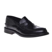 Baldinini Black calfskin loafers Black, Herr