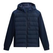 Woolrich Blå Dunjacka med Dragkedja Huva Blue, Herr