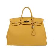 Hermès Vintage Pre-owned Laeder handvskor Yellow, Dam