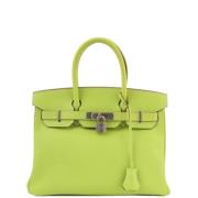 Hermès Vintage Pre-owned Canvas handvskor Green, Dam