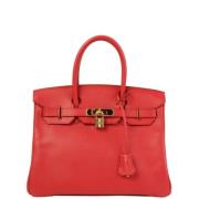 Hermès Vintage Pre-owned Canvas handvskor Red, Dam