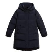 Woolrich Blå Parka med Dragkedjedetaljer Blue, Dam