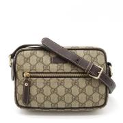 Gucci Vintage Pre-owned Canvas crossbodyvskor Beige, Dam