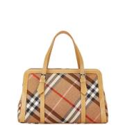 Burberry Vintage Pre-owned Canvas handvskor Beige, Dam