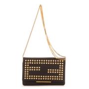 Fendi Vintage Pre-owned Laeder axelremsvskor Black, Dam