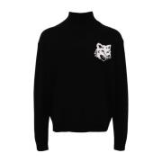 Maison Kitsuné Svart Sweatshirt Aw24 Herrmode Black, Herr