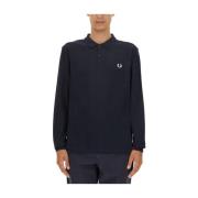 Fred Perry Logo Pikétröja Blue, Herr