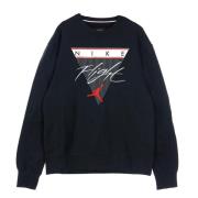 Jordan Grafisk Fleece Crewneck Sweatshirt i Svart Black, Herr