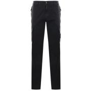 Stone Island Slim-Fit Byxor för Modern Man Black, Herr