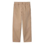 Carhartt Wip Single Knee Långa byxor Beige, Herr