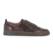 Henderson Mörkbruna Sneakers med Dekorativa Insatser Brown, Herr