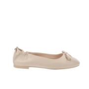 Nerogiardini Klassiska Läder Ballerinaskor Beige, Dam