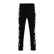 Versace Jeans Couture Svarta sweatpants för män Black, Herr