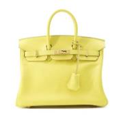 Hermès Vintage Pre-owned Laeder handvskor Yellow, Dam