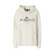 PINKO Stilren Sweatshirt för Kvinnor Beige, Dam