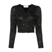 Ermanno Scervino Paljett Kofta Svart Silver Black, Dam