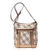 Burberry Vintage Pre-owned Canvas axelremsvskor Beige, Dam