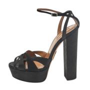 Aquazzura Pre-owned Pre-owned Mocka sandaler Black, Dam