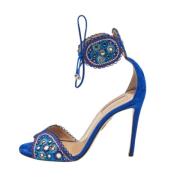 Aquazzura Pre-owned Pre-owned Mocka sandaler Blue, Dam