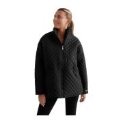 Aim'n Black Oversized Quilted Jacket Black, Dam