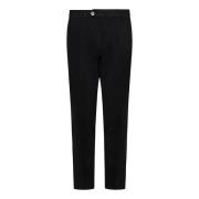 Michael Coal Svarta Slim Fit Byxor med Strykfåll Black, Herr